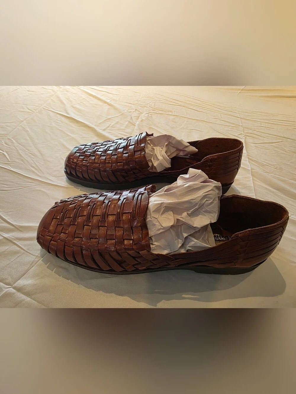 Nordstrom Huarache Slip-on Loafers Sz 12 Hand Woven Braided Leather Sandals